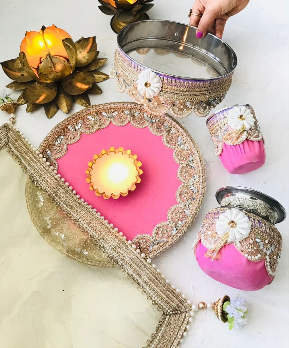 Royal Saga Velvet Karwa Chauth Thali