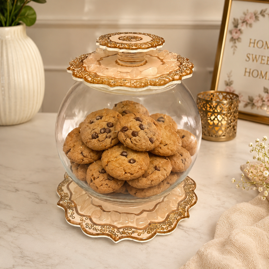 The Luxe Treat Jar Rose