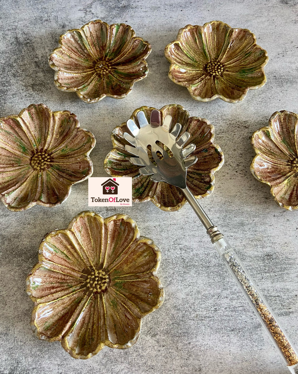 Flower Spoon Rest Set Of 6