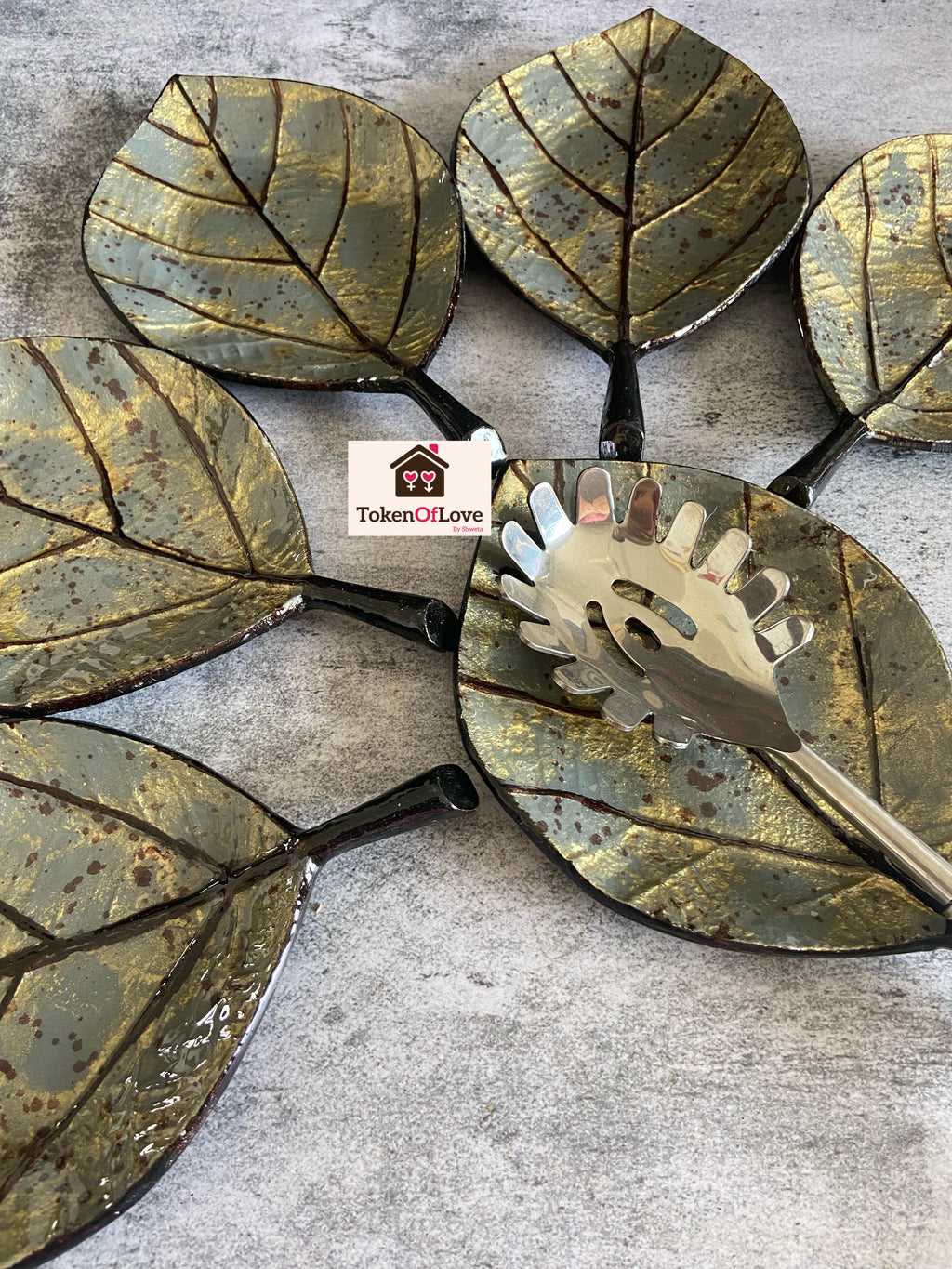 Luxe Leaf Spoon Rest Set Of 6