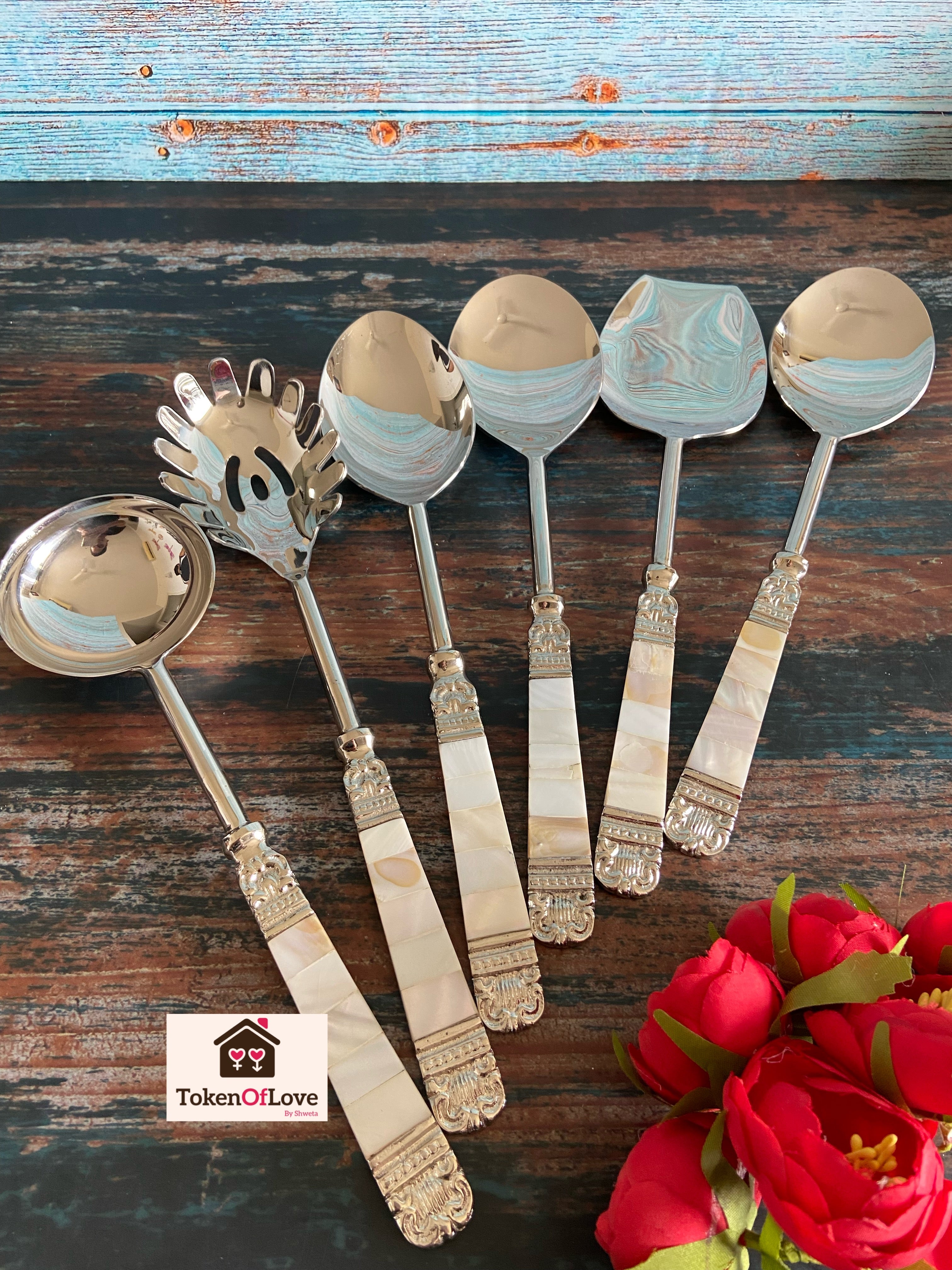 Mother Of Pearl Serving Set