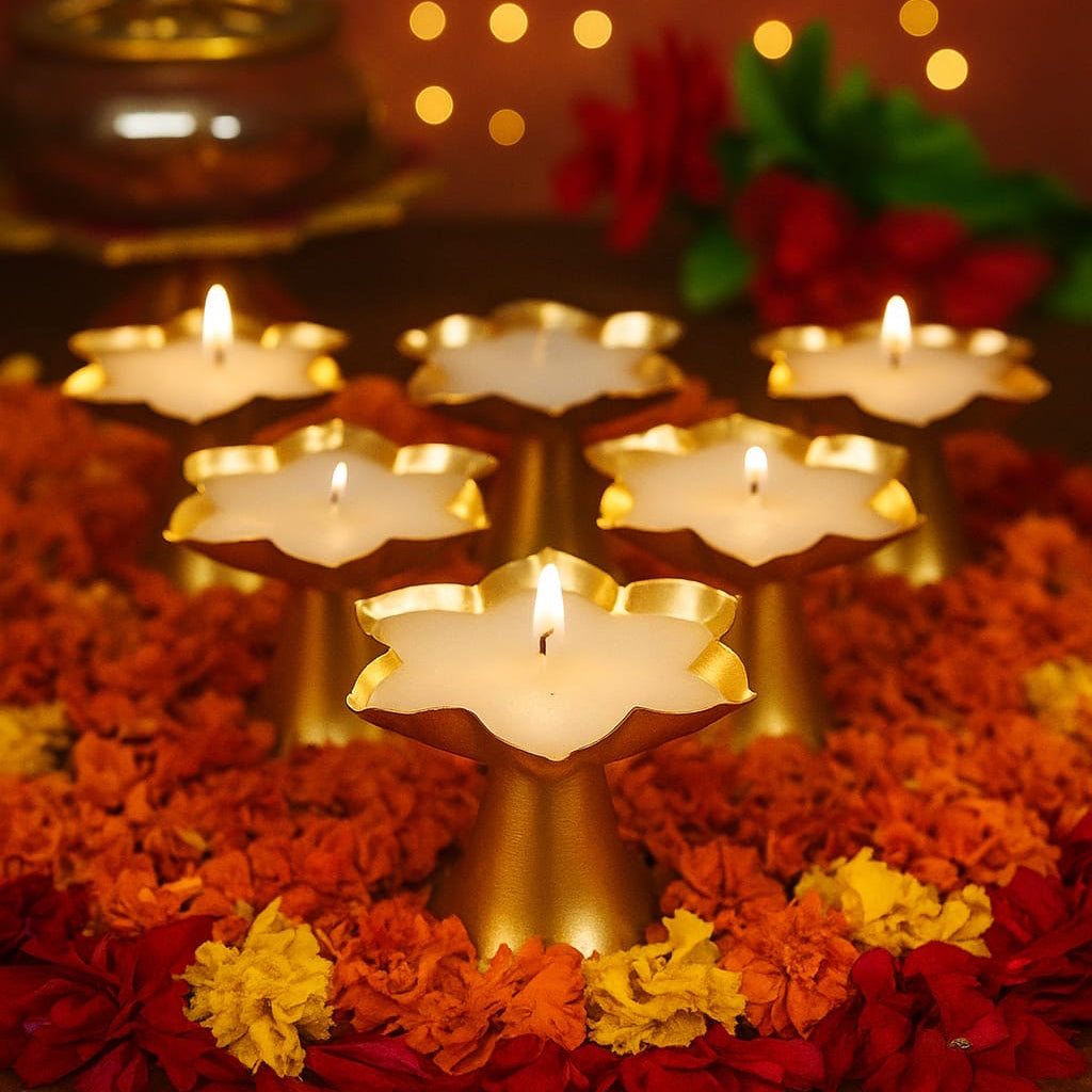 Golden Bloom Mini Urli Set