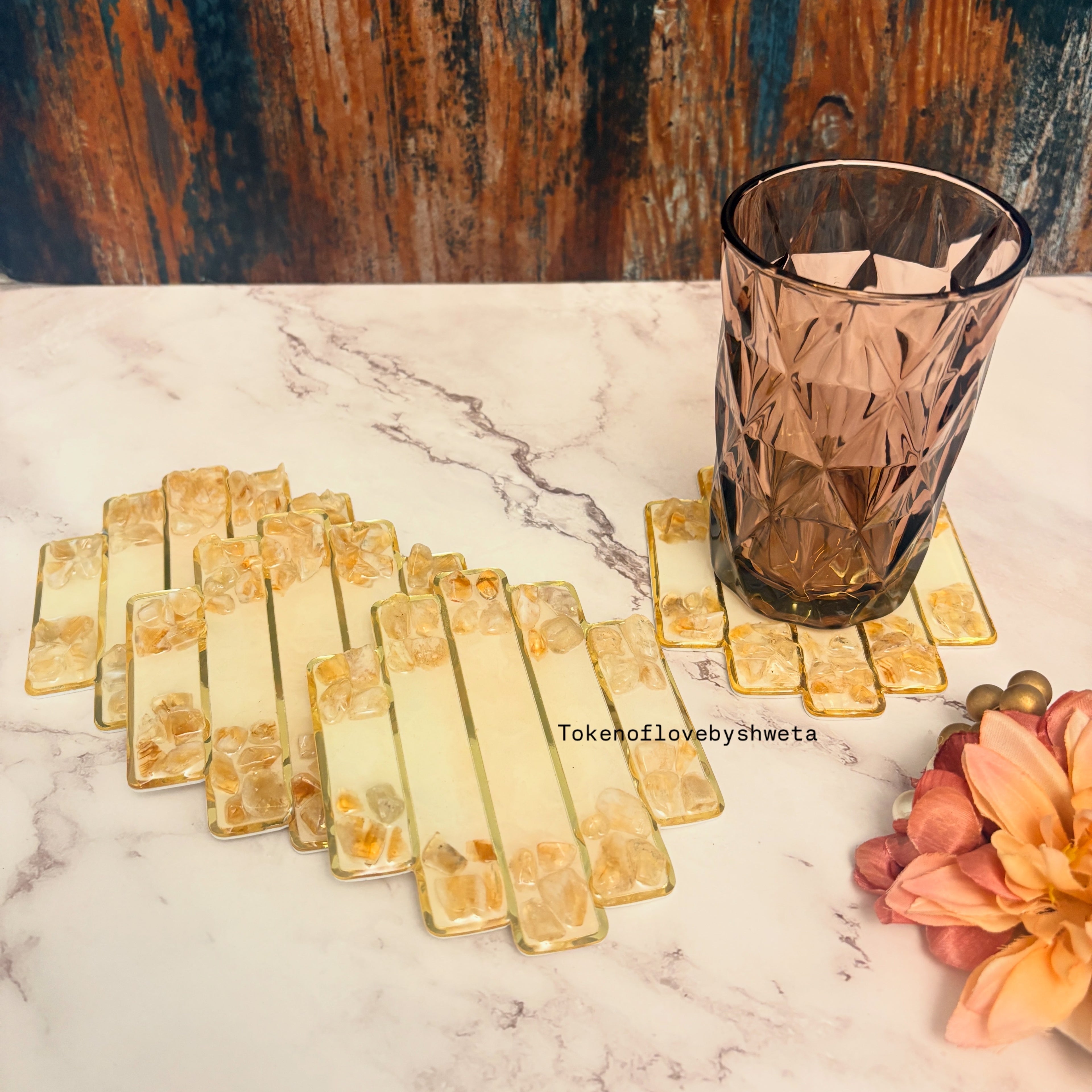 Golden Quartz Coasters