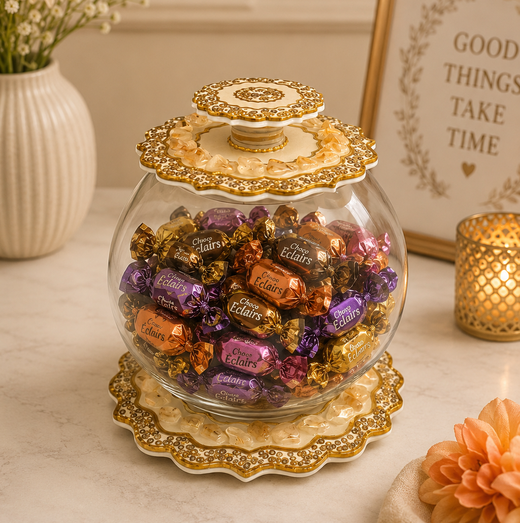 The Luxe Treat Jar Ivory
