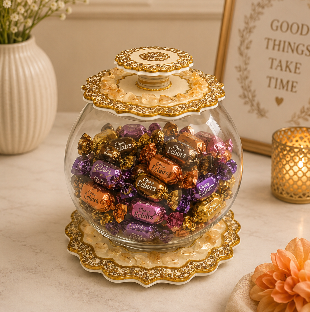 The Luxe Treat Jar Ivory