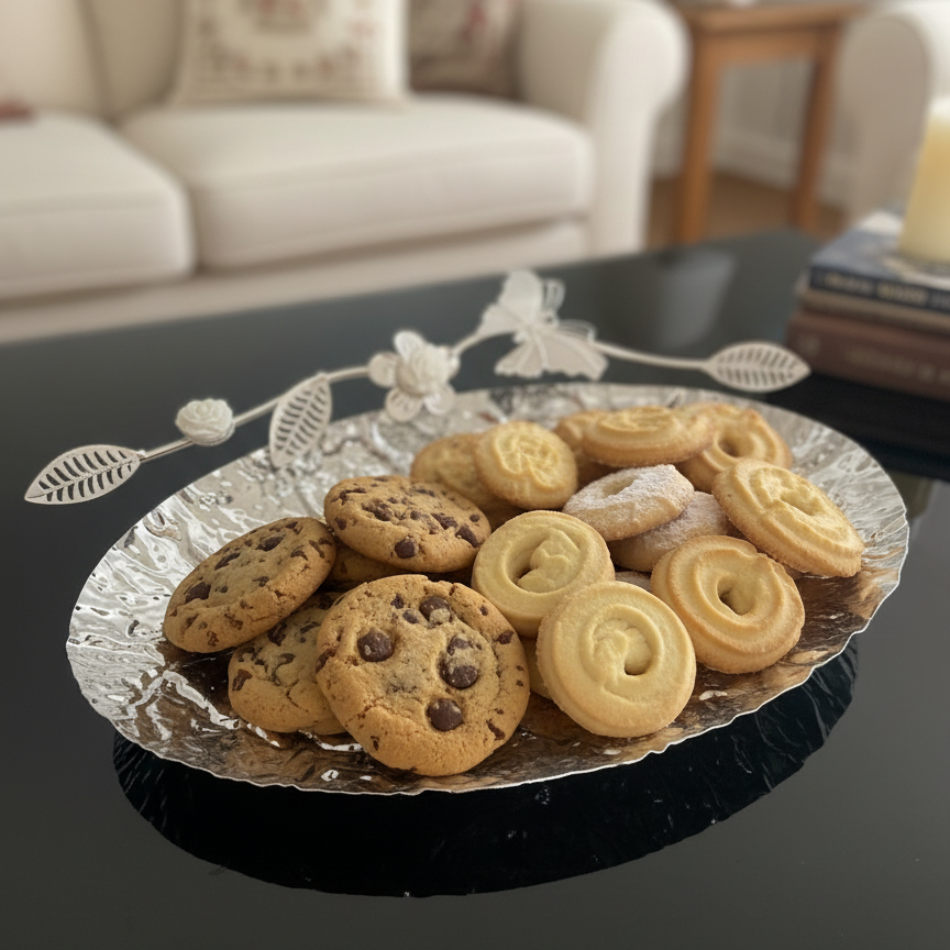 Silver Petals Keepsake Platter