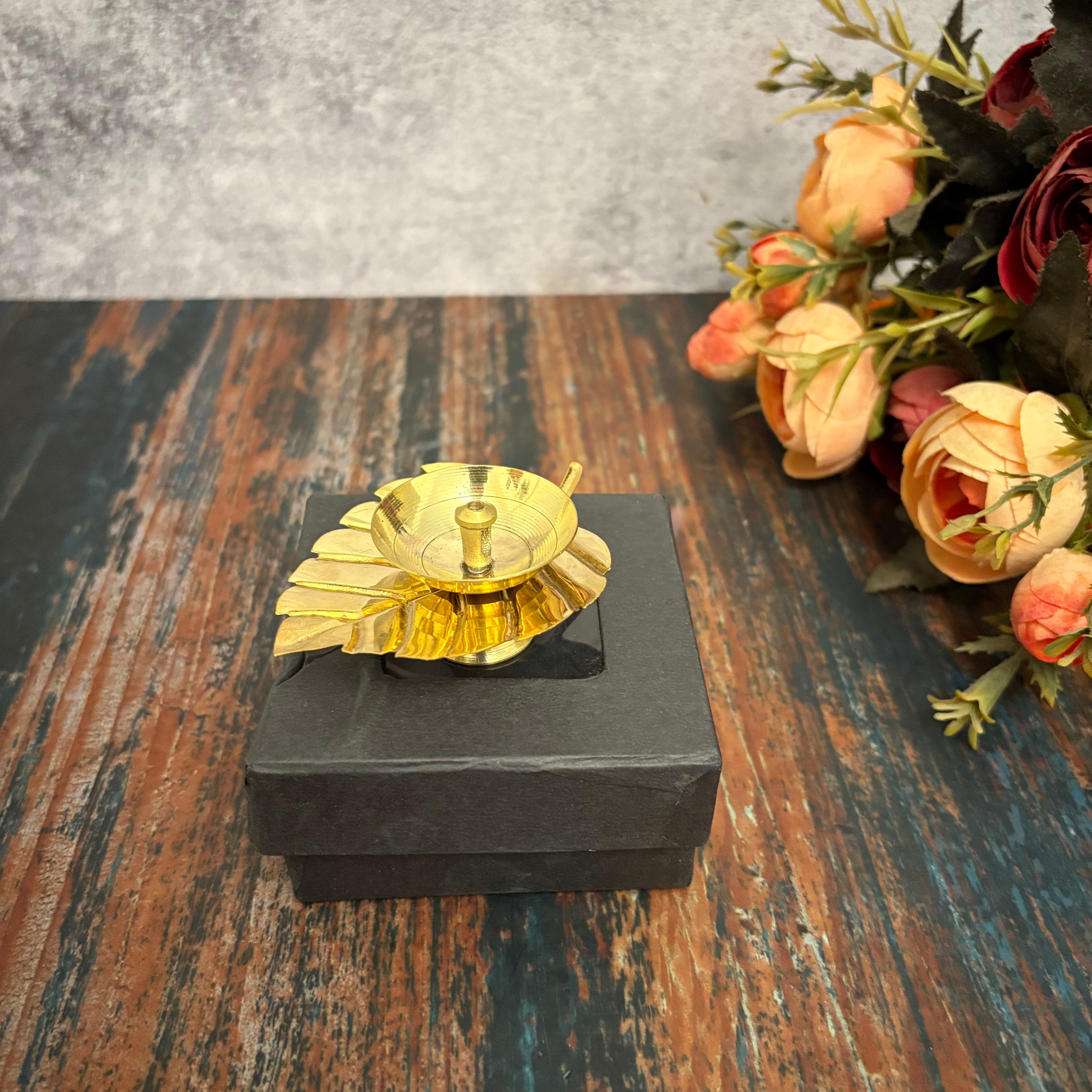 Brass Leaf Diya