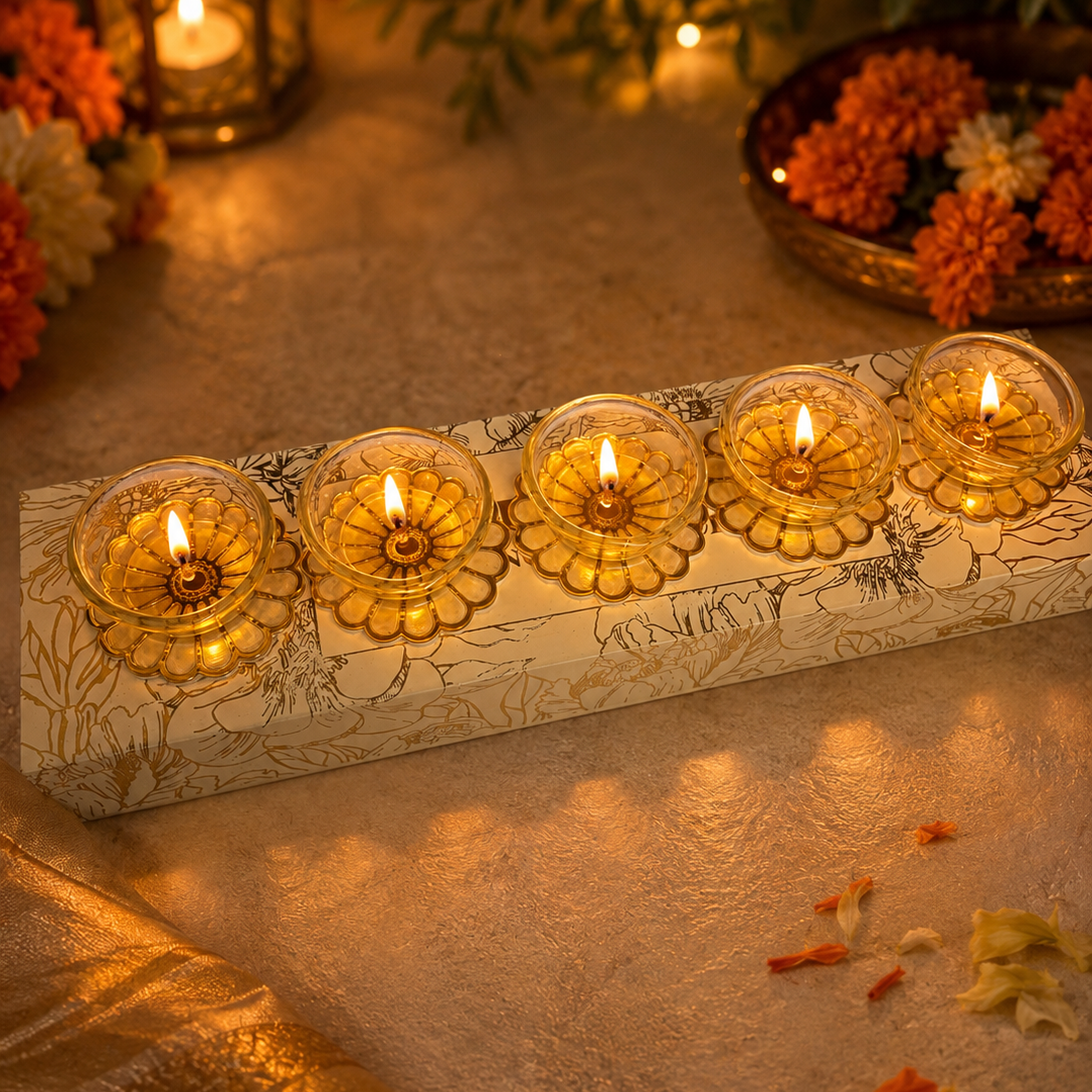 Mangalam Diya Set Rose