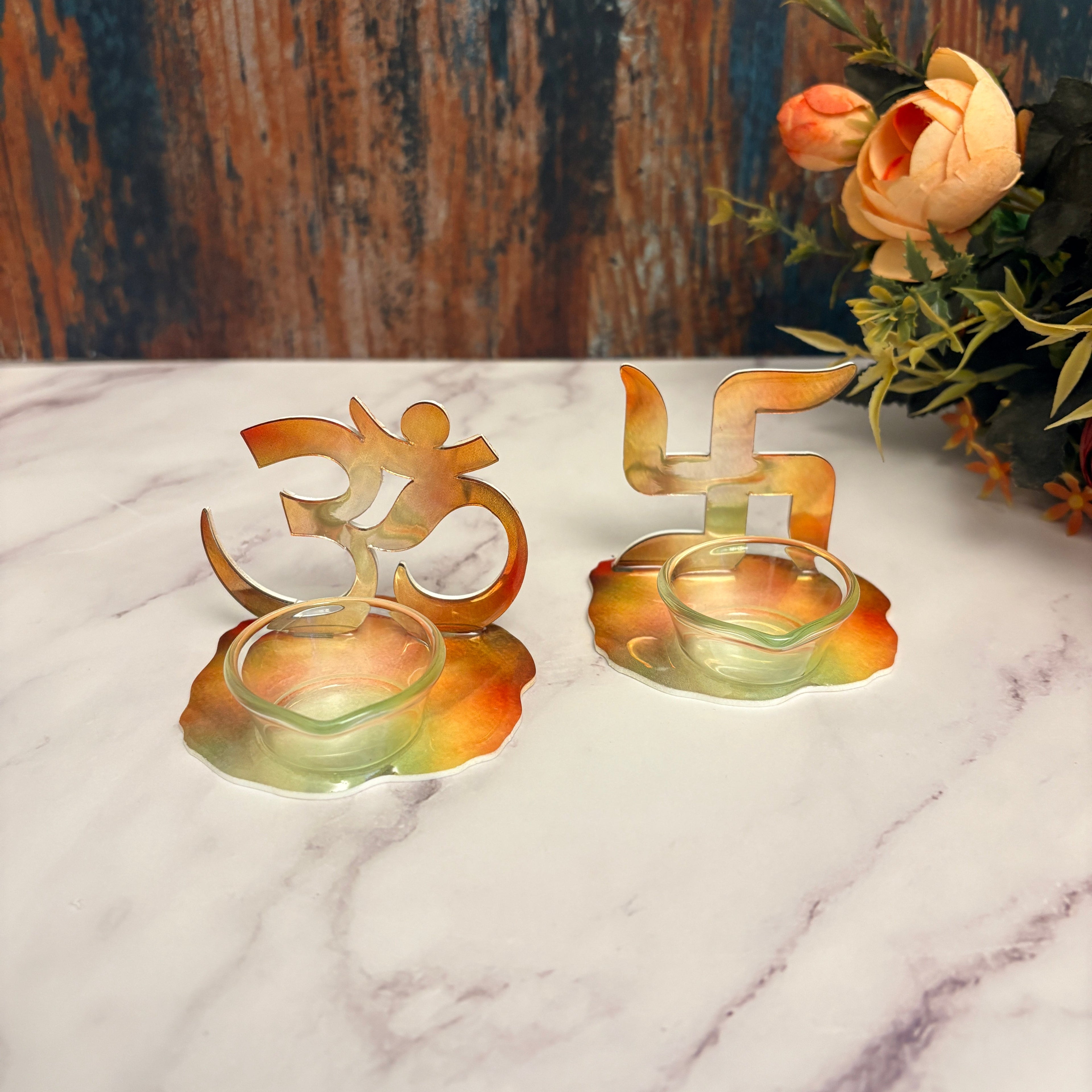 Shubh Sankalp Diya Set - Dual Tone