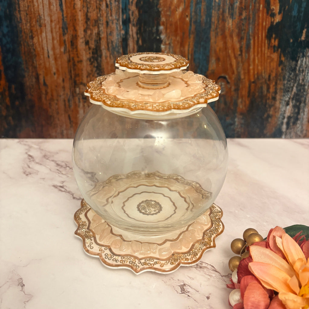 The Luxe Treat Jar Rose