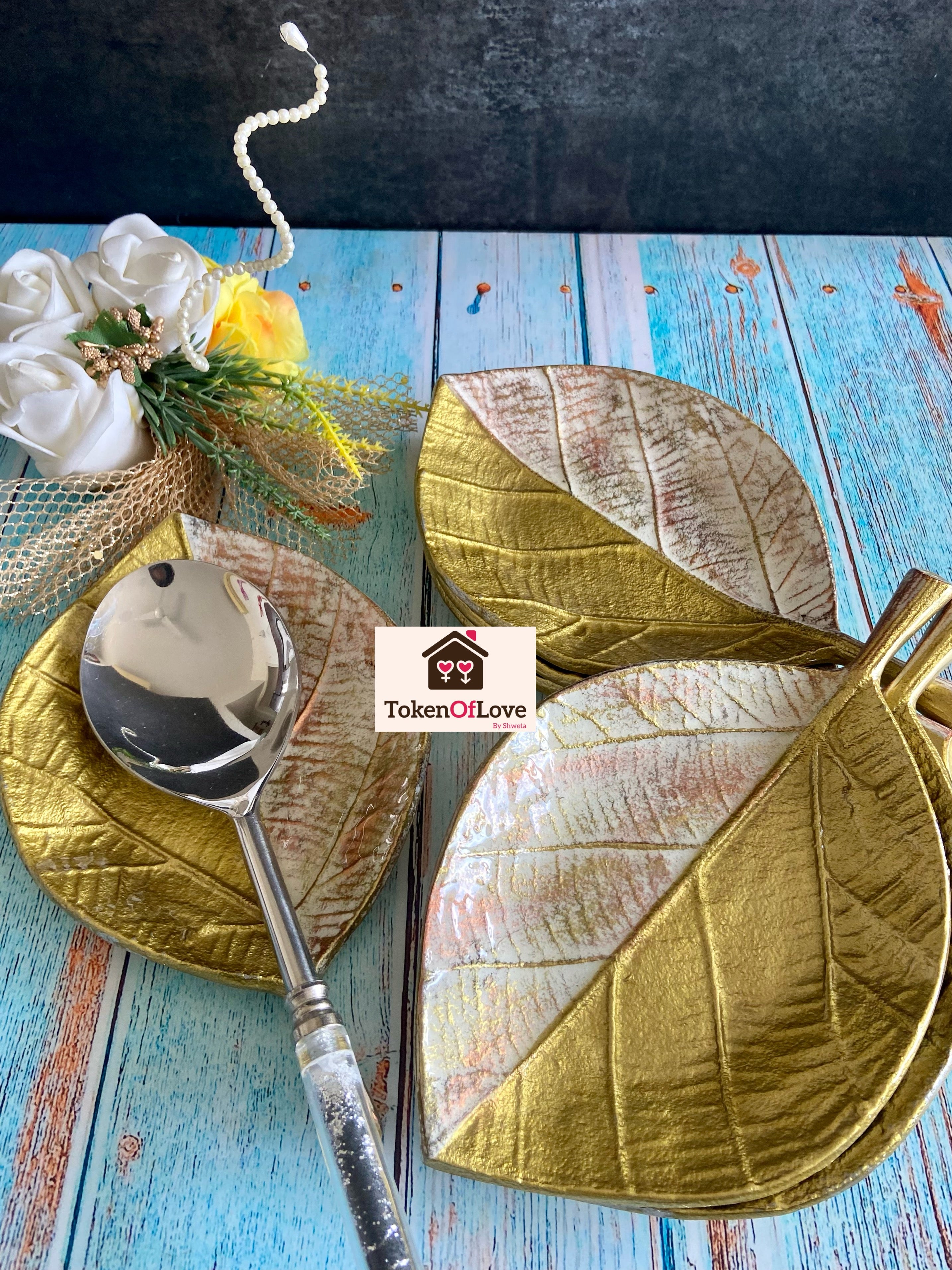 Golden Glow Spoon Rest Set Of 6