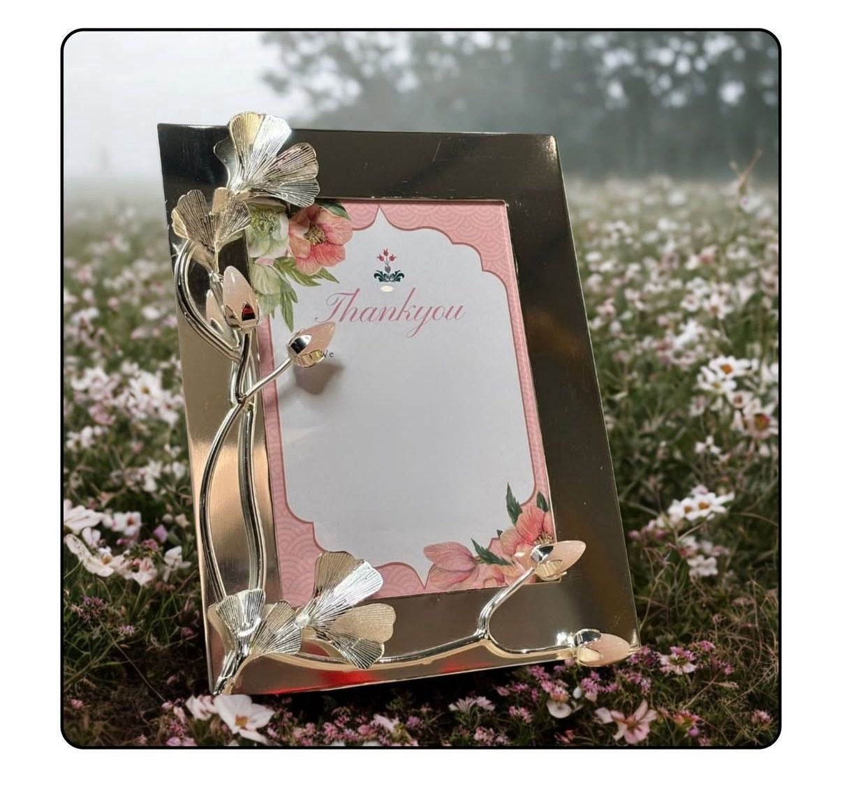 Pink Pearl Brass Photo Frame