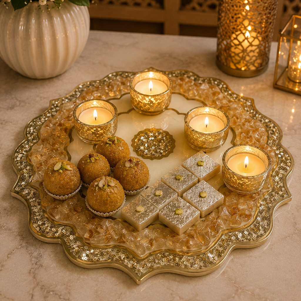 Golden Bloom Platter