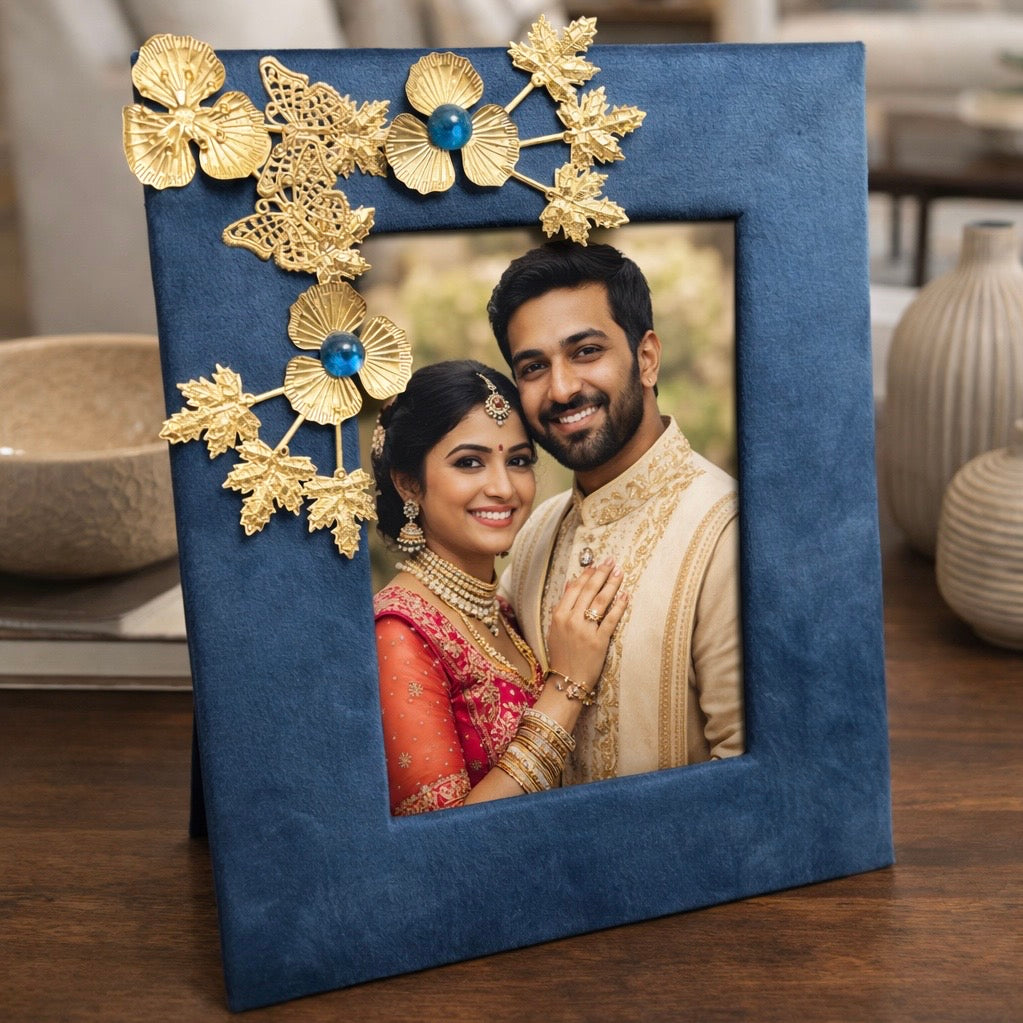 Velvet Flora Photo Frame