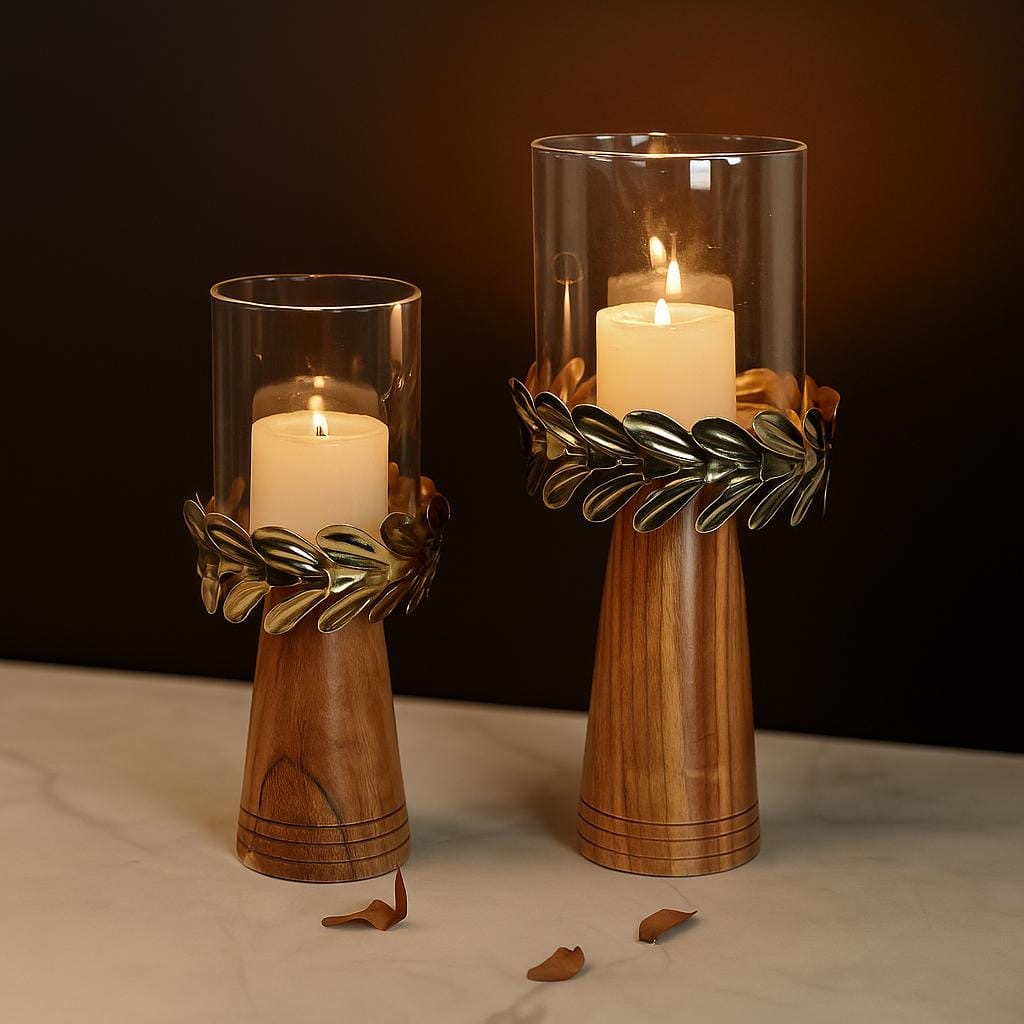 Candle Holder With Borosilicate Glass