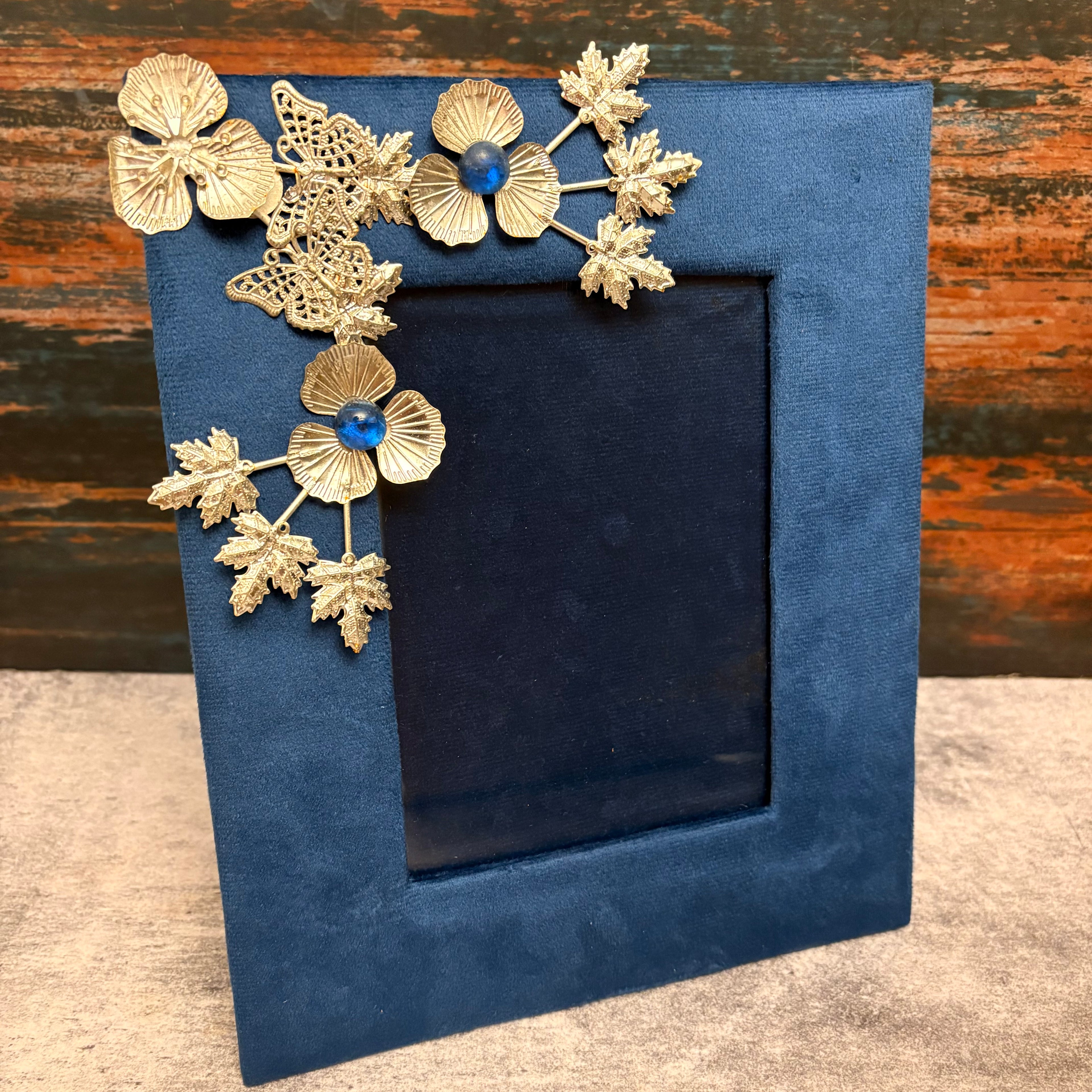 Velvet Flora Photo Frame