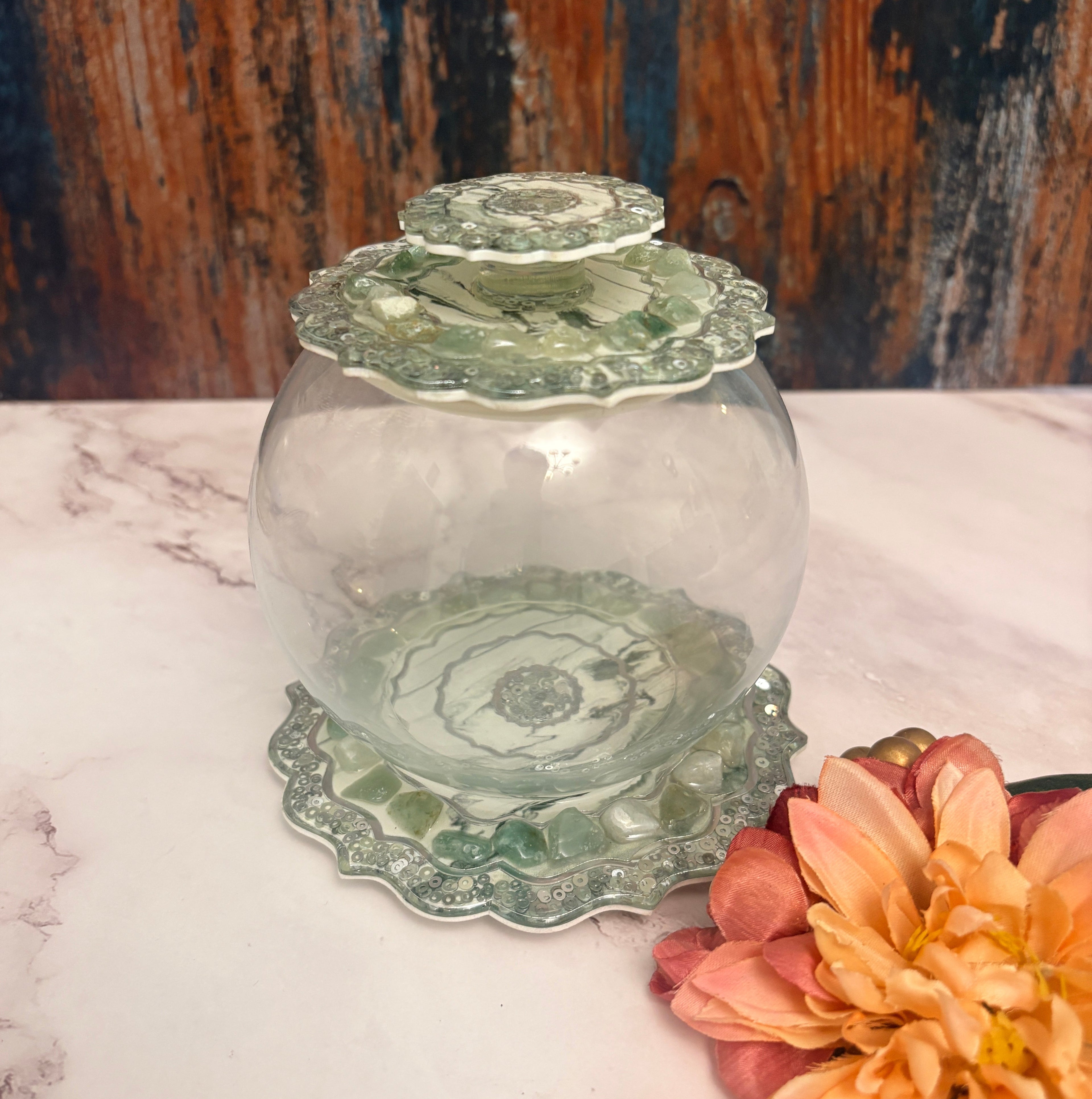 The Luxe Treat Jar Green