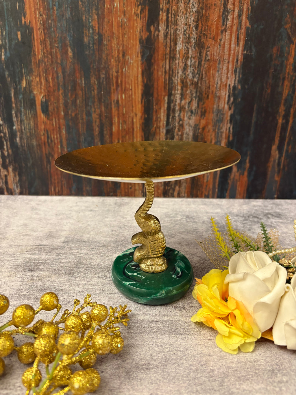 Elephant Motif Metal Plate